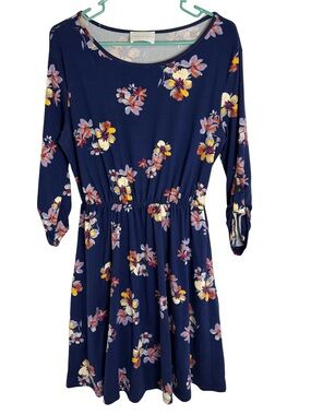 french grey floral dress French Grey Dress Medium Green Floral V Neck Tie Waist Short Sleeve S/DS1405-STC